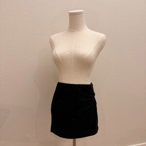 Sparkly Black Mini Skirt